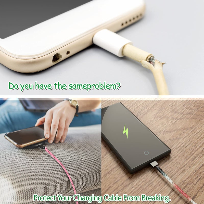 Rancco Spiral Cable Protector Headphone Cable Saver,9 Pc Cable Wire Repair/Pet Chew Cable Protector/Headphone Saver Strain Relief Cord Sleeve for USB Data Cable,Earphone etc[3.9ft/pc] - Image 3